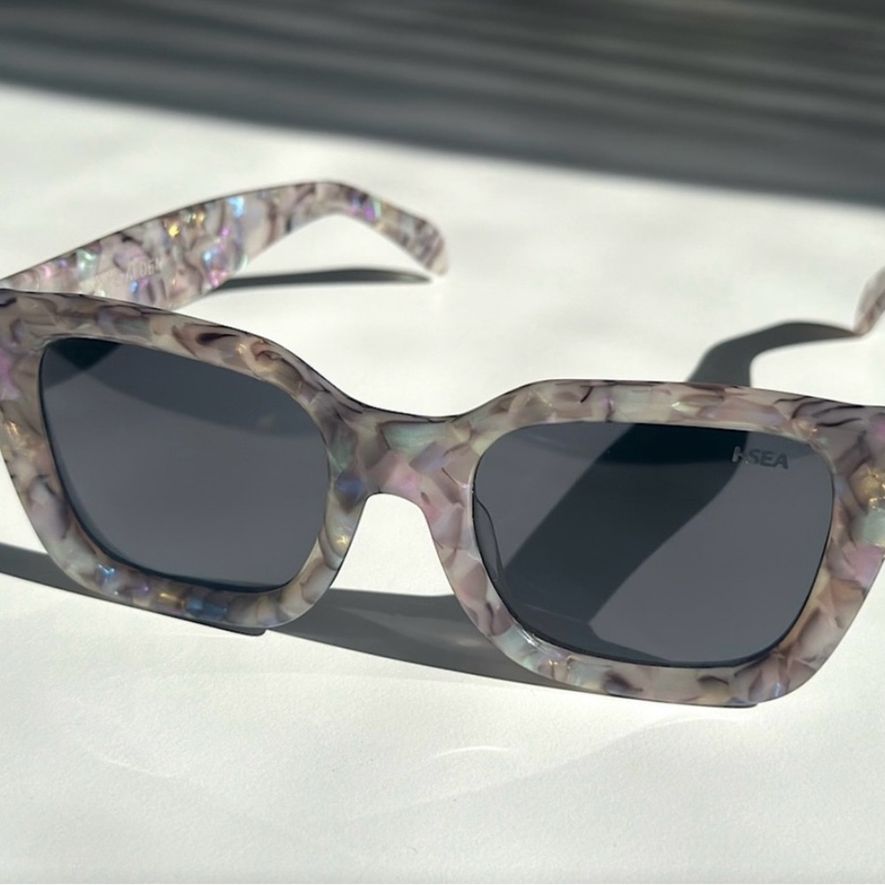 Sea Women's Marble Frame Sunglasses - Black